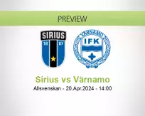Sirius Värnamo betting prediction (20 April 2024)