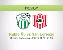 Rubio Ñú San Lorenzo betting prediction (26 February 2026)