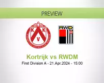 Kortrijk RWDM betting prediction (21 April 2024)