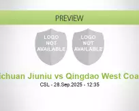 Sichuan Jiuniu Qingdao West Coast betting prediction (28 September 2025)