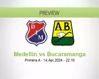 Medellín Bucaramanga betting prediction (14 April 2024)