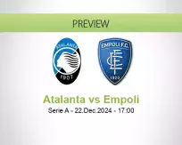 Atalanta Empoli betting prediction (22 December 2024)