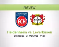 Heidenheim Leverkusen betting prediction (21 March 2026)