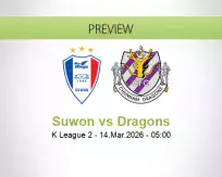 Suwon Dragons betting prediction (14 March 2026)