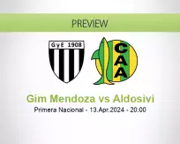 Gim Mendoza Aldosivi betting prediction (13 April 2024)
