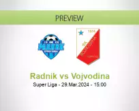 Radnik Vojvodina betting prediction (29 March 2024)