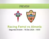 Racing Ferrol Almería betting prediction (18 December 2024)