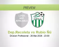 Dep.Recoleta Rubio Ñú betting prediction (26 March 2026)