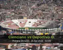 Cienciano Deportivo G. betting prediction (20 April 2024)