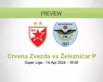 Crvena Zvezda Železničar P betting prediction (14 April 2024)