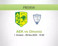 AEK Omonia betting prediction (09 November 2025)