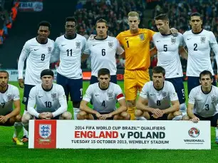 A Seleção da Inglaterra de Wayne Rooney, Steven Gerrard e Frank Lampard