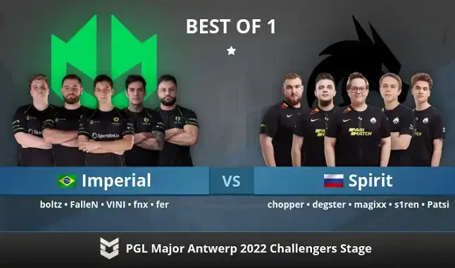 PGL Major Antwerp 2022: Imperial vs Team Spirit