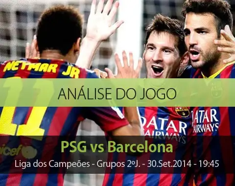 Análise do jogo: PSG vs Barcelona (30 Setembro 2014)