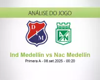 Prognóstico Ind Medellín Nac Medellín (08 setembro 2025)