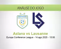 Prognóstico Astana Lausanne (14 agosto 2025)