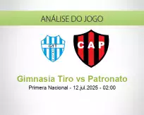 Prognóstico Gimnasia Tiro Patronato (12 julho 2025)