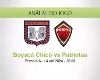 Prognóstico Boyacá Chicó Patriotas (14 abril 2024)