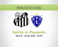 Prognóstico Santos Paysandu (20 abril 2024)