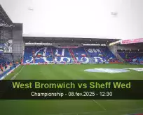 Prognóstico West Bromwich Sheff Wed (08 fevereiro 2025)