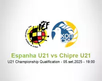 Prognóstico Espanha U21 Chipre U21 (05 setembro 2025)