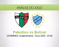 Prognóstico Palestino Bolívar (23 julho 2025)