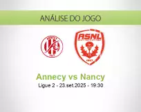 Prognóstico Annecy Nancy (23 setembro 2025)