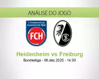 Prognóstico Heidenheim Freiburg (06 dezembro 2025)