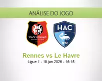Prognóstico Rennes Le Havre (18 janeiro 2026)