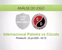 Prognóstico Internacional Palmira Cúcuta (22 julho 2025)