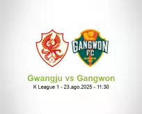 Prognóstico Gwangju Gangwon (23 agosto 2025)