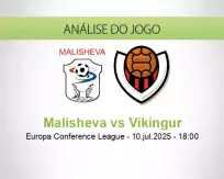 Prognóstico Malisheva Vikingur (10 julho 2025)
