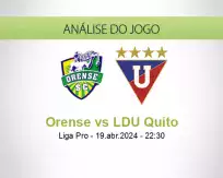 Prognóstico Orense LDU Quito (19 abril 2024)