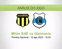 Prognóstico Mitre SdE Gimnasia (10 agosto 2025)