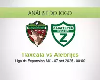 Prognóstico Tlaxcala Alebrijes (06 setembro 2025)