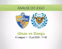 Prognóstico Ulsan Daegu (12 julho 2025)