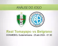 Prognóstico Real Tomayapo Belgrano (25 abril 2024)