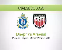 Prognóstico Dnepr Arsenal (29 março 2024)