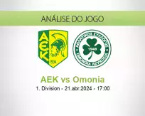 Prognóstico AEK Omonia (21 abril 2024)