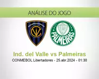 Prognóstico Ind. del Valle Palmeiras (25 abril 2024)