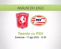 Prognóstico Twente PSV (17 agosto 2025)