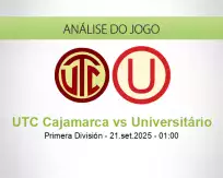 Prognóstico UTC Cajamarca Universitário (21 setembro 2025)