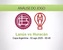 Prognóstico Lanús Huracán (02 agosto 2025)