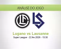 Prognóstico Lugano Lausanne (22 fevereiro 2026)