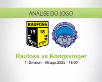 Prognóstico Raufoss Kongsvinger (06 agosto 2025)