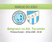 Prognóstico Belgrano Atl. Tucumán (25 fevereiro 2026)