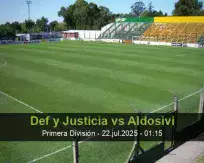 Prognóstico Def y Justicia Aldosivi (22 julho 2025)