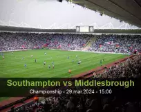Prognóstico Southampton Middlesbrough (29 março 2024)