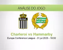 Prognóstico Charleroi Hammarby (31 julho 2025)