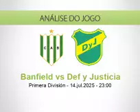 Prognóstico Banfield Def y Justicia (14 julho 2025)